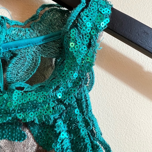 Sequin Green Cocktail Dress - Picture 8 of 16